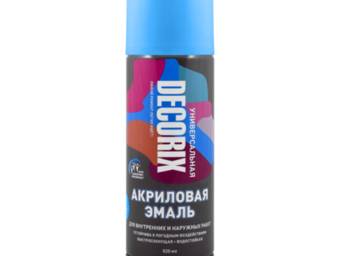 Эмаль универсальная аэрозольная DECORIX 520 мл матовая синий