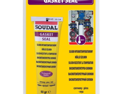 Герметик силиконовый высокотемпературный SOUDAL GasketSeal 60 мл до +285°C красный