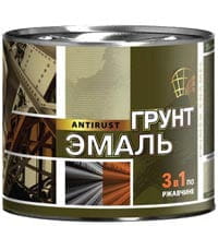 Грунт-эмаль по ржавчине 3 в 1 Радугамалер 1,9 кг полуглянцевая зеленая