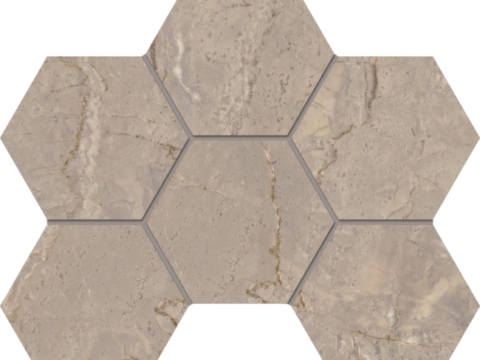 Мозаика Estima Bernini (BR) 02 25*28,5*10 Hexagone неполированный