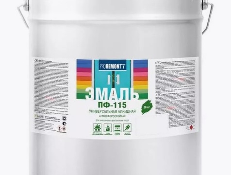 Эмаль ПФ-115 PROREMONTT 20 кг глянцевая винно-красная RAL 3005