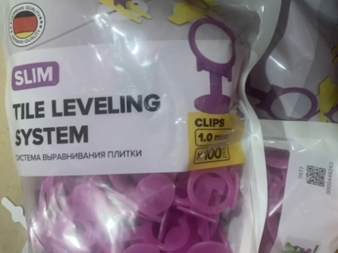 Зажим 3D KRESTIKI 1 мм Slim  (Система Выравнивания Плитки) (100 шт) розовый