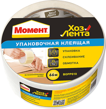 Лента хозяйственная МОМЕНТ Упаковочная 66 м