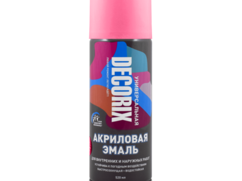 Эмаль универсальная аэрозольная DECORIX 520 мл глянцевая малиновый