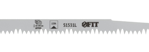 Полотно сабельной пилы FIT S1531L L240*210*5,0 мм по дереву разведенный шлифованный зуб 1 шт 41064