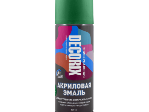 Эмаль универсальная аэрозольная DECORIX 520 мл глянцевая темно-зеленый