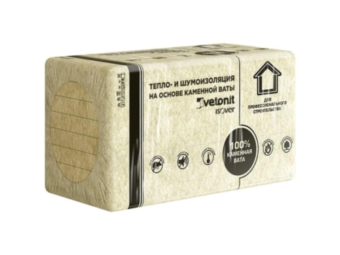 Теплоизоляция Vetonit Стандарт 1000*600*100 мм (2,4м2/0,24м3/4 шт) 46 кг/м3
