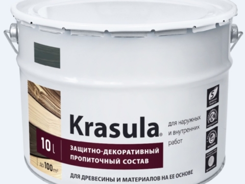 Состав защитно-декоративный KRASULA сосна 10 л