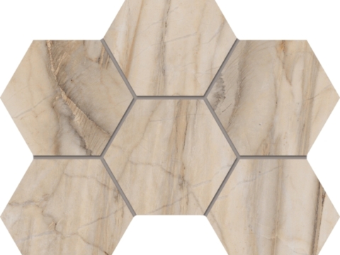 Мозаика Estima Bernini (BR) 01 25*28,5*10 Hexagone полированный