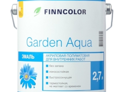 Эмаль GARDEN AQUA A акриловая  полуматовая 2,7 л