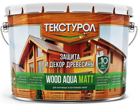 Средство деревозащитное Текстурол WOOD AQUA MATT 10 л на водной основе сосна