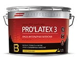 Краска интерьерная PARADE PROFESSIONAL PRO’LATEX Е3 9 л моющаяся латексная матовая база А белая