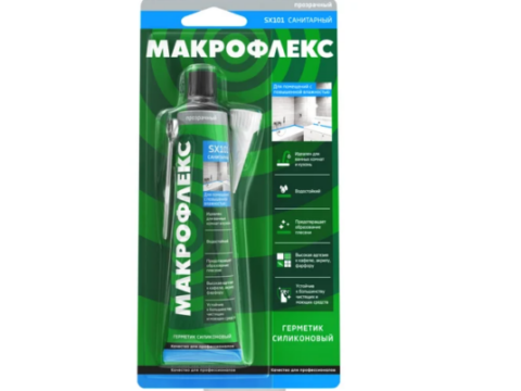 Герметик МАКРОФЛЕКС SX101 Санитарный прозрачный 70 мл