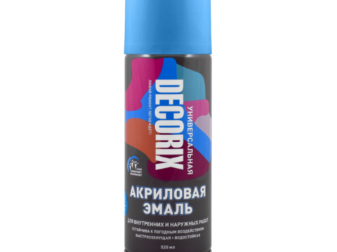 Эмаль универсальная аэрозольная DECORIX 520 мл глянцевая берлинская лазурь