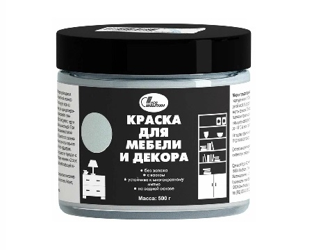 Краска для мебели и декора Новбытхим банка 0,5 кг черный RAL 9005