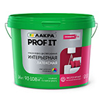 Краска интерьерная ЛАКРА PROF IT Кухни и Ванные 14 кг латексная водно-дисперсионная матовая база А супербелая