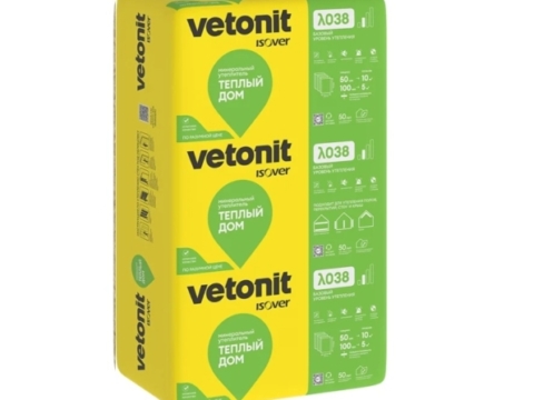 Теплозвукоизоляция Vetonit Теплый дом-Плита 1170*610*50 (10м2/0,5м3/14шт) 40 шт/пал