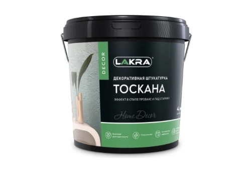 Штукатурка декоративная ЛАКРА ДЕКОР ТОСКАНА 4 кг белая с эффектом прованс