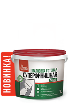 Шпатлевка полимерная СТАРАТЕЛИ СУПЕРФИНИШНАЯ 7 кг готовая паста белая (м)