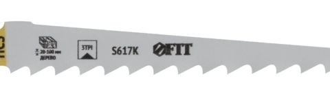 Полотно сабельной пилы FIT S617K  L150*125*8,5 мм по дереву разведенный фрезерованный зуб 1 шт 41065