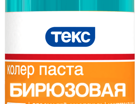 Колер паста универсальная ТЕКС №19 0,1 л для эмалей, масляных и водных красок бирюзовая