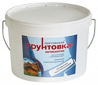 Грунтовка-антисептик Нортовская 10,5 кг воднодисперсионная для внутренних и наружных работ