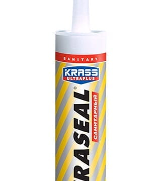 Герметик силиконовый санитарный KRASS ULTRASEAL 260 мл стойкий к плесени водонепроницаемый бесцветный