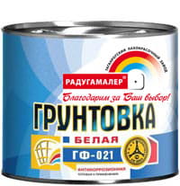Грунтовка ГФ-021 РАДУГАМАЛЕР 6 кг антикоррозионная белая