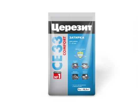 Затирка для швов Церезит CE 33 5 кг  серый №07