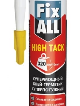 Клей-герметик SOUDAL FIX ALL HIGH TACK 290 мл на основе гибридных полимеров SMX суперпрочный, эластичный, атмосферостойкий белый