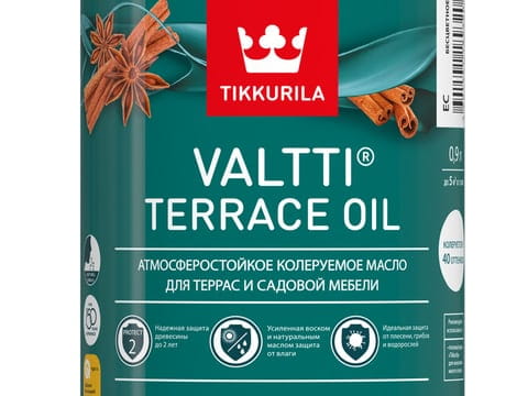 Масло для террас и садовой мебели TIKKURILA VALTTI TERRACE OIL EC 2,7 л органоразбавляемое колеруемое